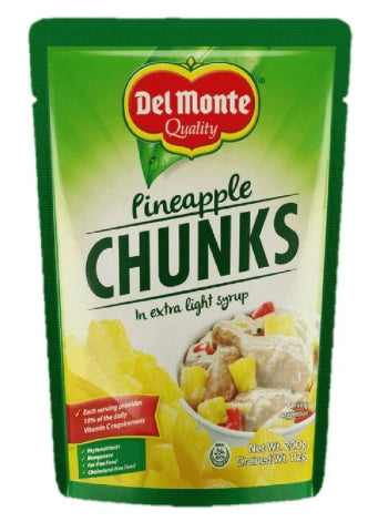 G - Del Monte Pineapple Chunks in Extra Light Syrup Pouch 200g