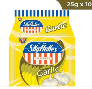 G - SkyFlakes Crackers Garlic 10x25g