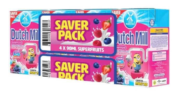 G - Dutch Mill Yoghurt Drink Superfruits MixedBerries SaverPack4x90ml