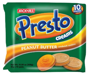 G - Presto Creams Peanut Butter Sandwich Cookies 10x30g