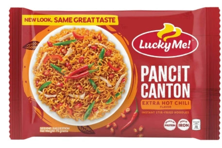 G - Lucky Me Instant Noodles Pancit Canton Extra Hot Chili 75g