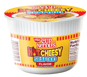 G - Nissin Mini Cup Noodles Hot Cheesy Seafood Mami 50g