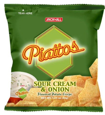 G - Piattos Potato Crisps Sour Cream & Onion 40g