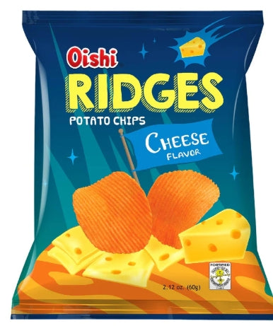 G - Oishi Ridges Potato Chips Cheese 60g