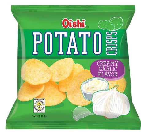 G - Oishi Potato Crisps Creamy Garlic 50g