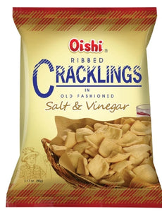 G - Oishi Ribbed Cracklings Salt & Vinegar 90g