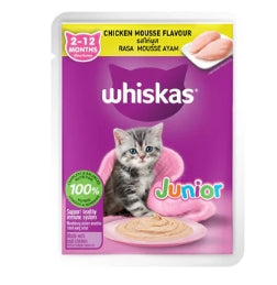 G - Whiskas Chicken Mousse Flavour Junior Cat Food Pouch 80g