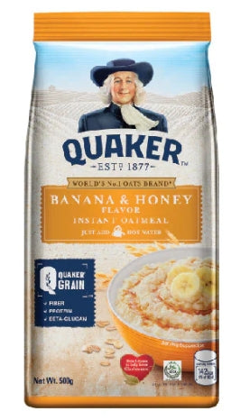 G - Quaker Banana & Honey Flavor Instant Oatmeal 500g