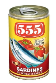 G - 555 Sardines in Tomato Sauce Hot Easy Open 155g