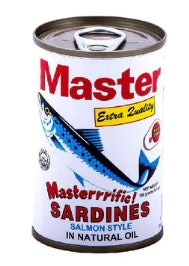 G - Master Sardines Salmon Style in Natural Oil White Easy Open 155g