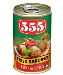 G - 555 Fried Sardines Hot and Spicy Easy Open 155g