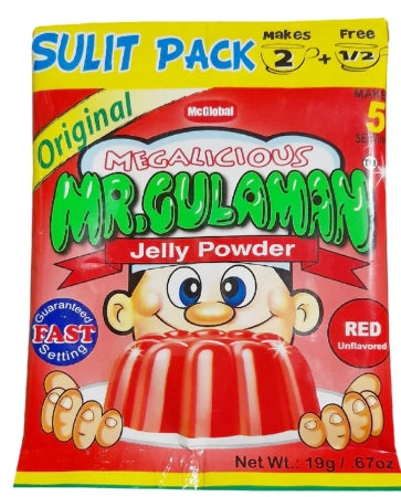 G - Mr Gulaman Jelly Powder Red Unflavored 19g