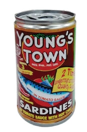 G - Young's Town Sardines in Tomato Sauce Hot Chili Easy Open 155g