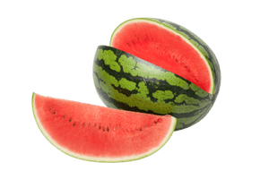 Watermelon with seeds (piece)