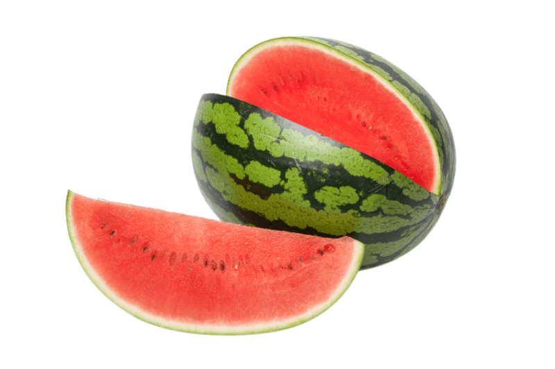 Watermelon with seeds (piece)